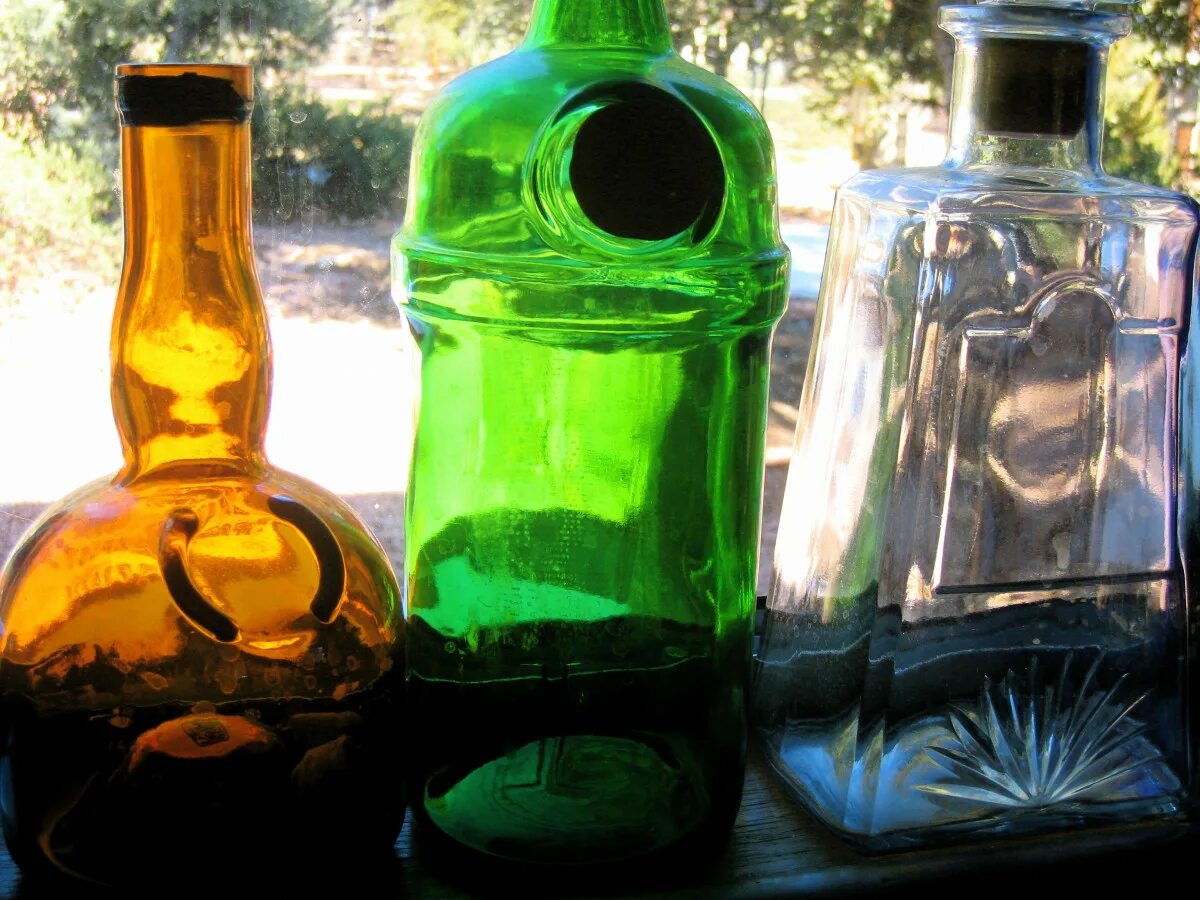 Coloured bottles