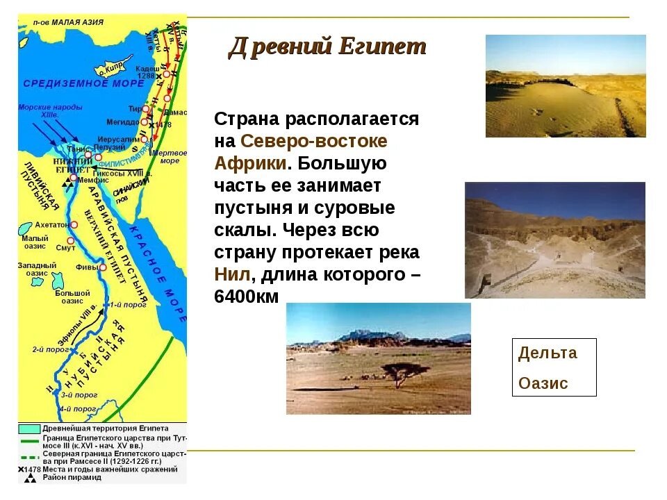 Какие природные условия в египте
