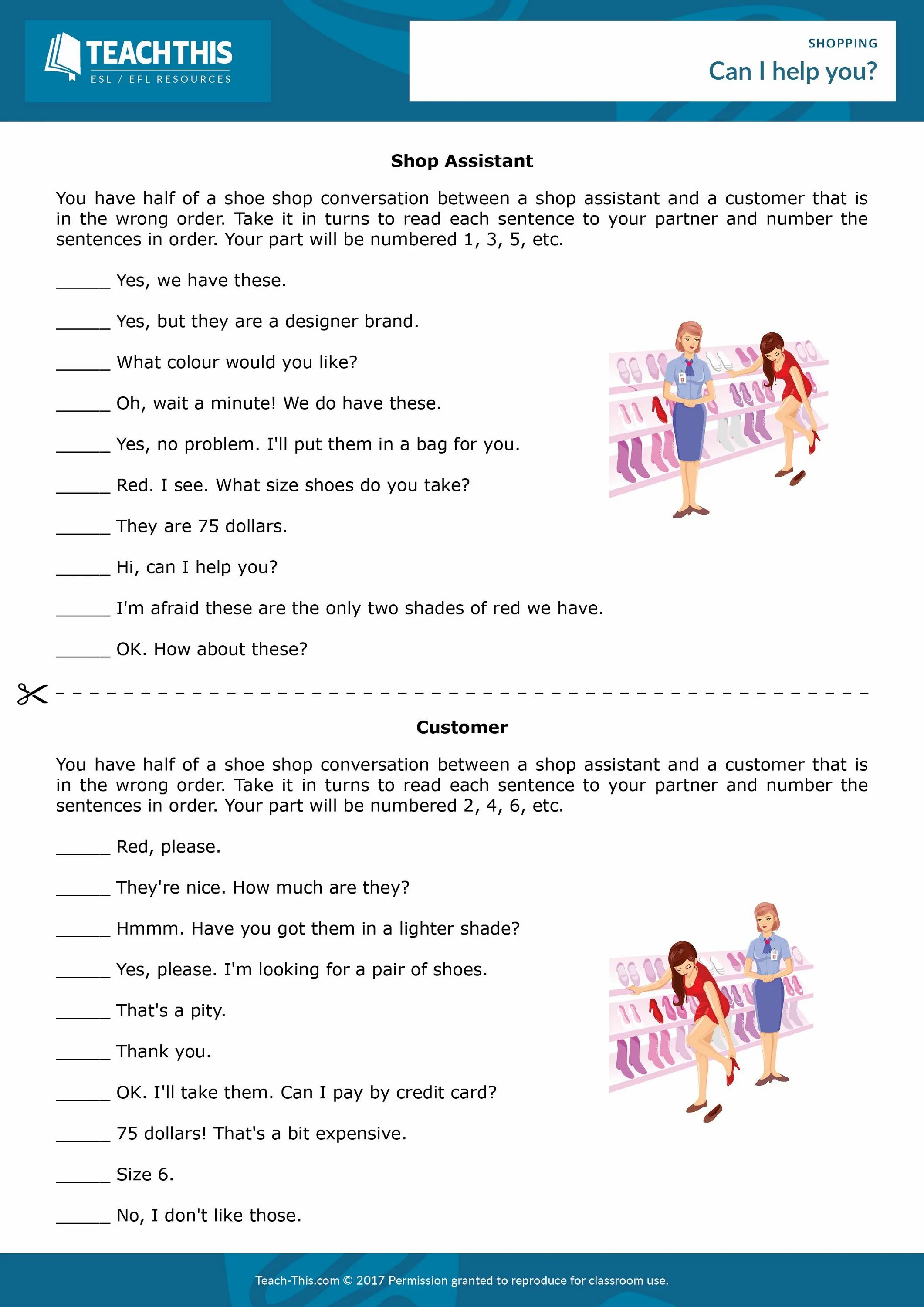 Complete the shopping dialogue. Shopping английский язык. Shopping dialogues in English. Shops ESL Worksheet.