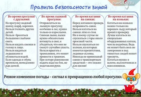 Детская безопасность в зимний период