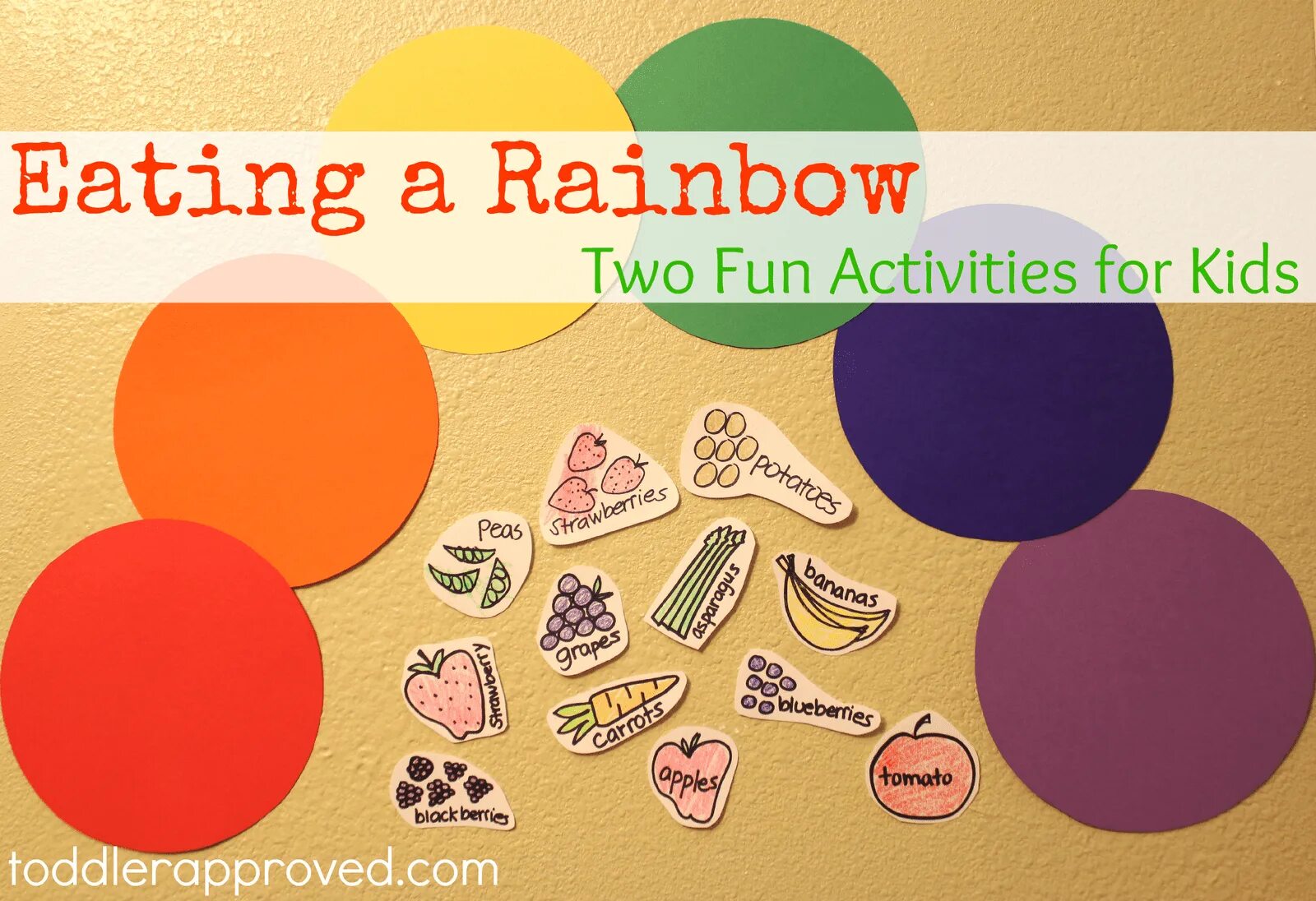 Fun for two. Eat the Rainbow. Fun activities for Kids. Food Craft for Kids. Food activities for Kids.