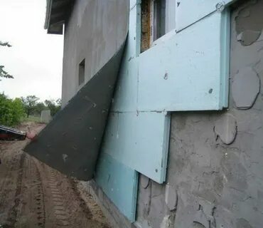 Утепляем стену снаружи пенопластом