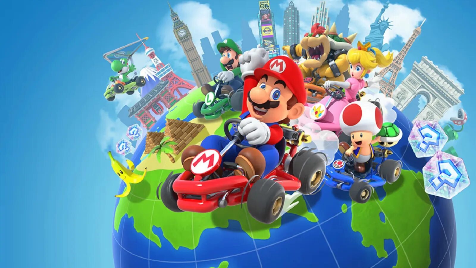 Mario kart android. Super mario kart tour. марио 2019 игра. mario гонки. марио карт 8 персонажи.