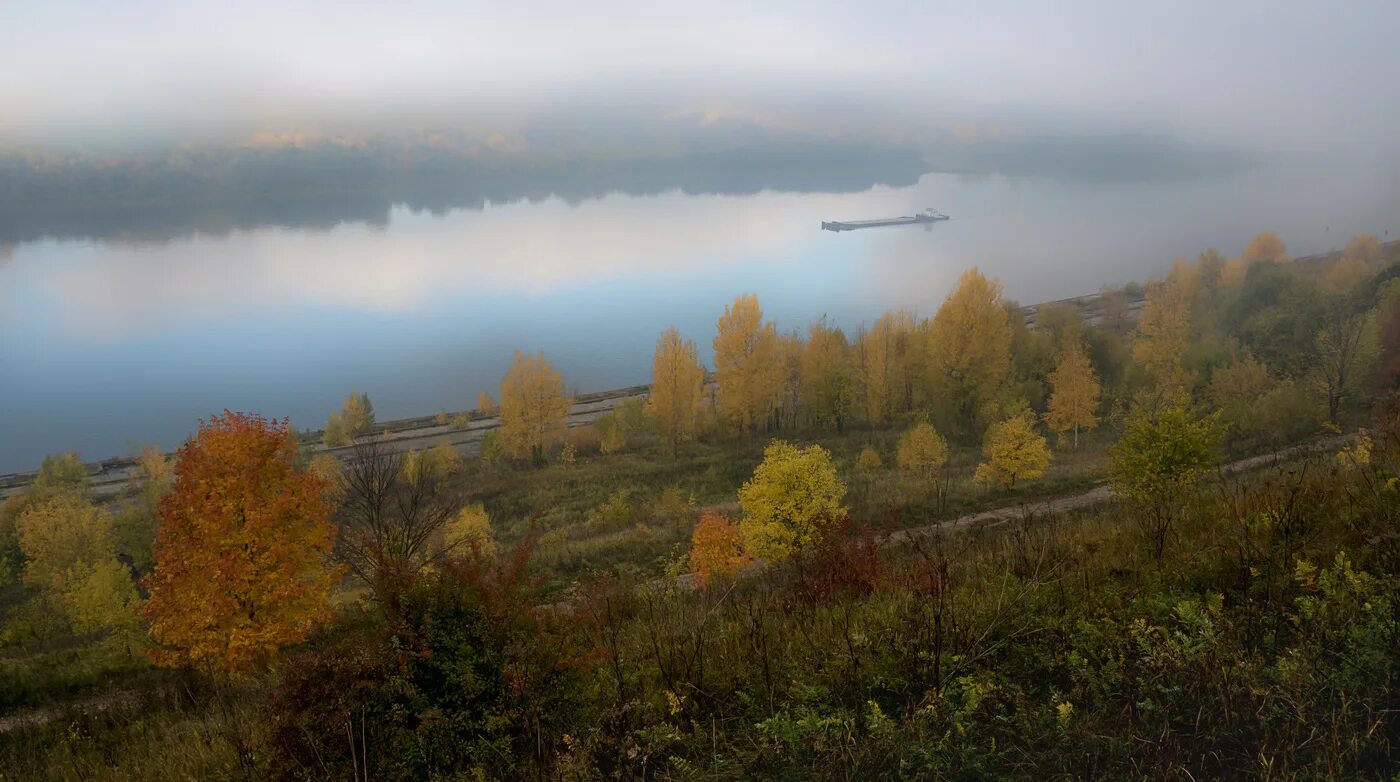 Ока осенью фото Фото: Осенний пейзаж Оки. Фотограф Владимир Ульянов. Пейзаж. Фотосайт Расфокус.р