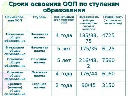 Срок освоения программы дополнительного образования