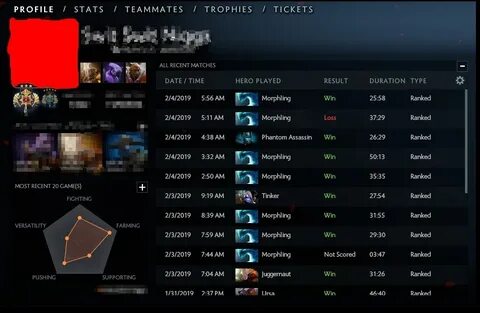 Dota 2 leaderboards