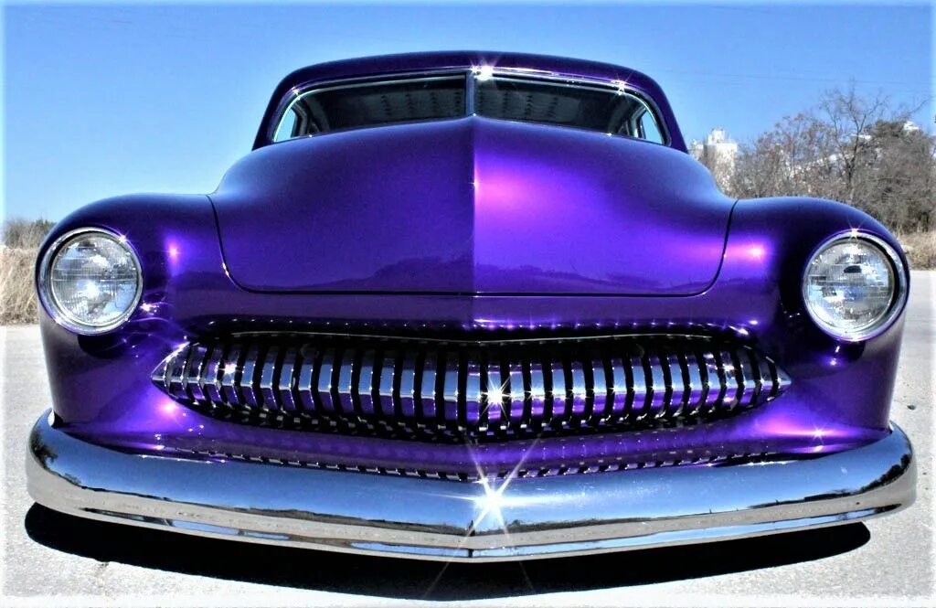 Mercury Custom 1951. Кэнди краска фиолетовая. Mercury 1951 Coupe Custom. Фиолетовый Кэнди цвет автомобиля.