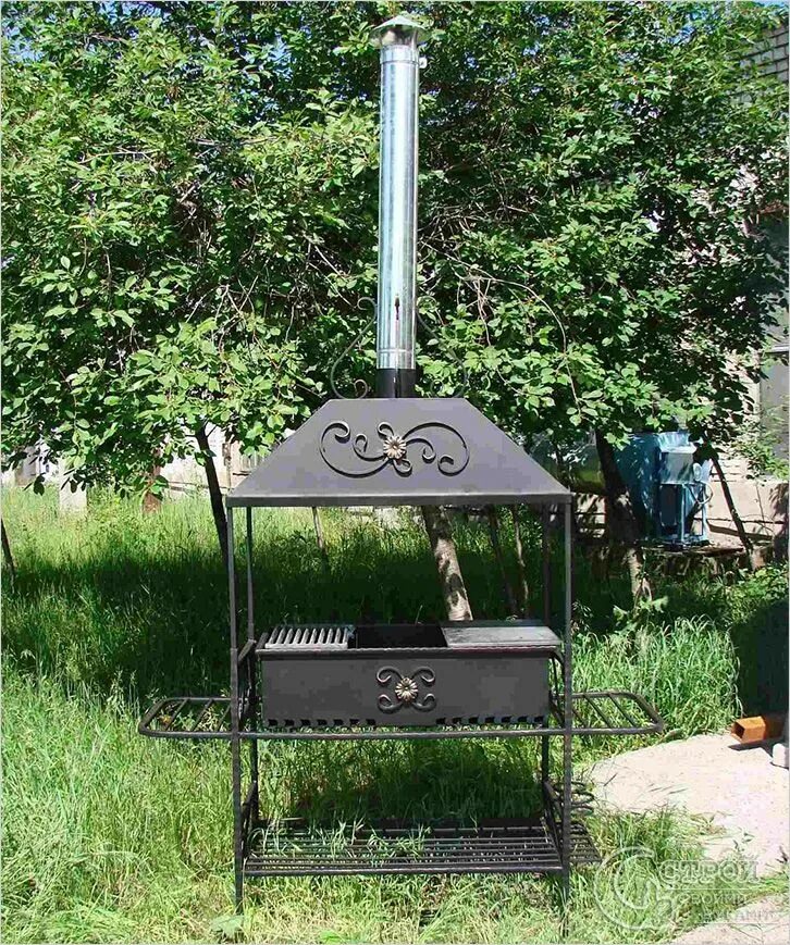 Мангал металлический. 5x2 м. Мангальные зоны для дачи из металла. Металлический мангал с дымоходом. Мангал из профильной трубы.