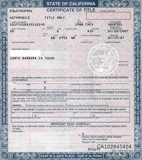 Auto title. Certificate of title. certificate of title california. salvage certificate. certificate of state registration of title.