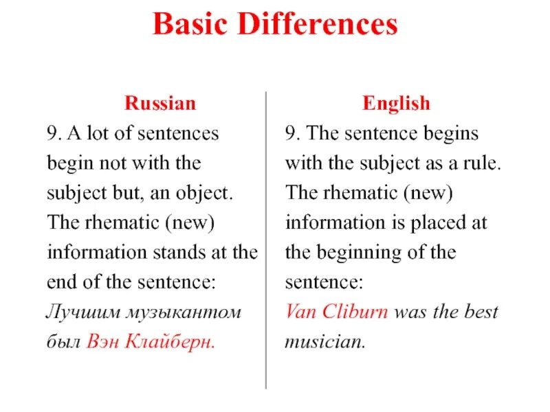 Give possible beginning of the sentences