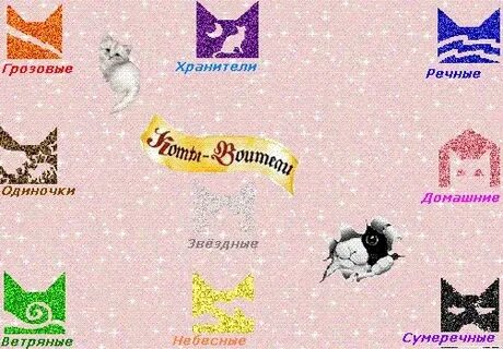 Коты воители грозовое племя имена