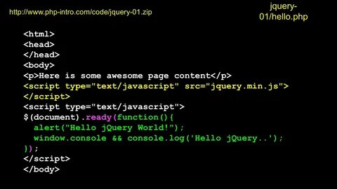Jquery example