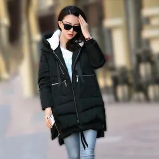 Длинные черные зимние куртки женские