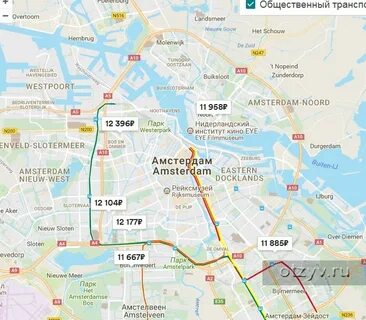 Амстердам на карте