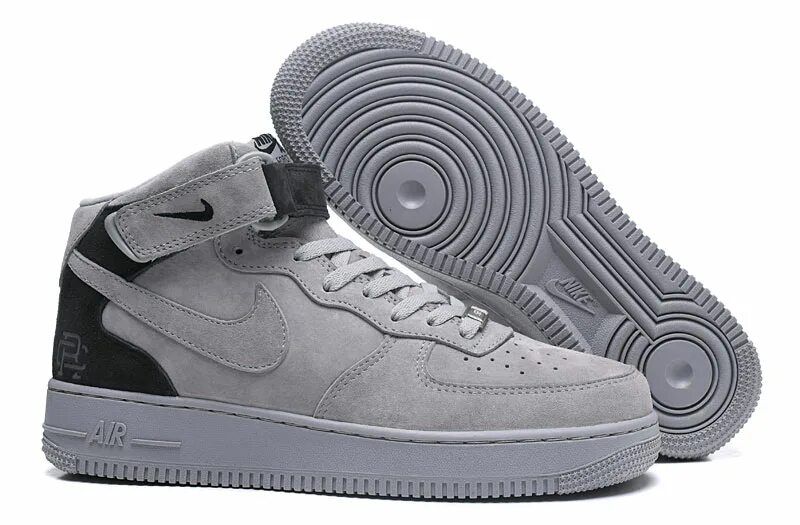 Nike кроссовки Air Force 1. Nike Air Force 1 Mid reigning Champ Grey. Nike Air Force 1 Mid x reigning Champ Grey. Nike Air Force 1 Mid.