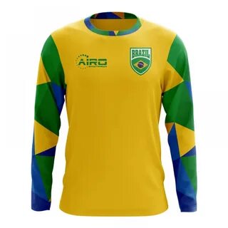 2023-2024 Brazil Long Sleeve Home Concept Football Shirt (Kids) .