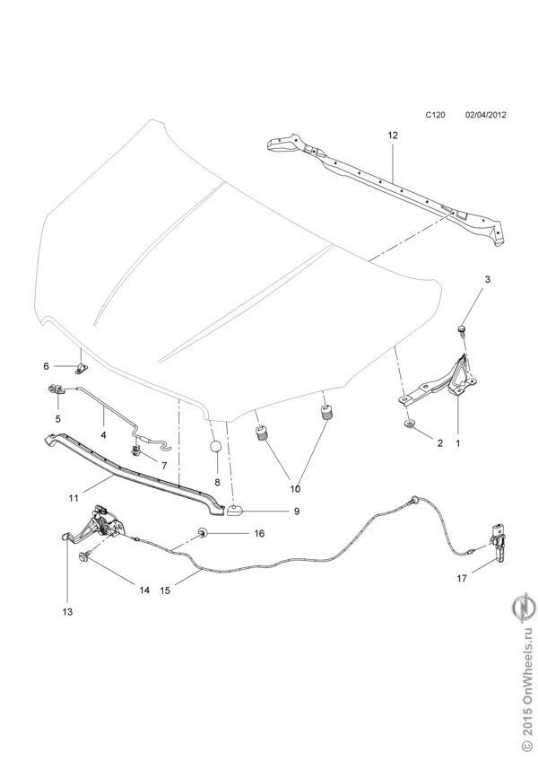 Фиксатор стойки капота Opel Mokka GM 95073074. Механизм опорной стойки капота. Схема троса капота Опель Мокка. Opel Mokka амортизатор капота.