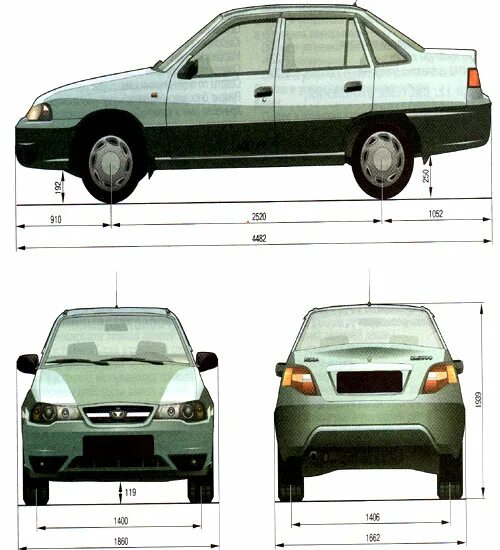 Мощность дэу нексии. Габариты дэу нексия 2008. daewoo nexia 1 габариты. габариты автомобиля дэу нексия. габариты дэу нексия n100.