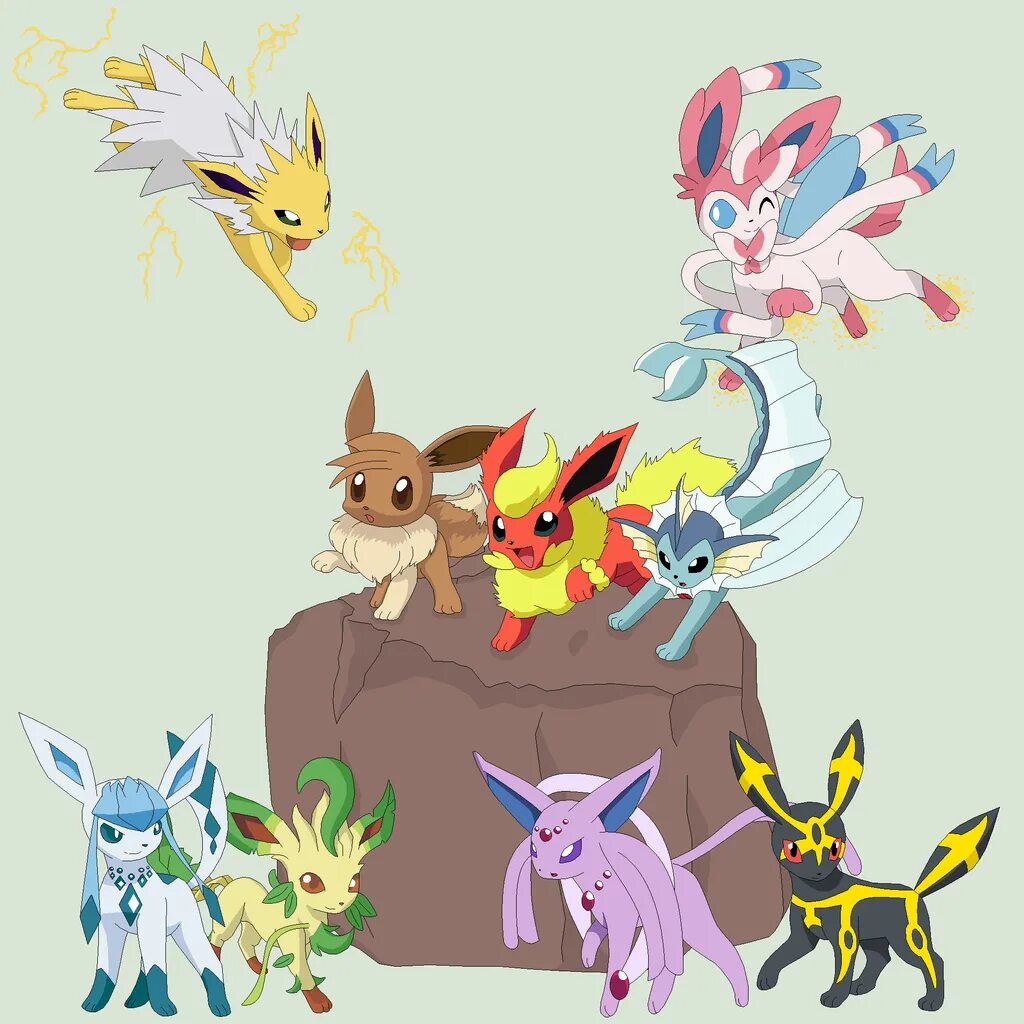 Что случилось с иви. Pokemon eevee evolution. Покемон сильвеон. Покемон иви эволюции. Покемон eevee эволюция.