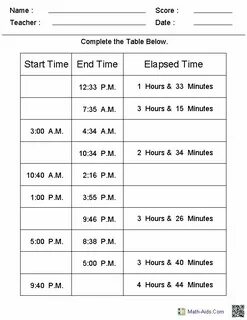Complete the dates