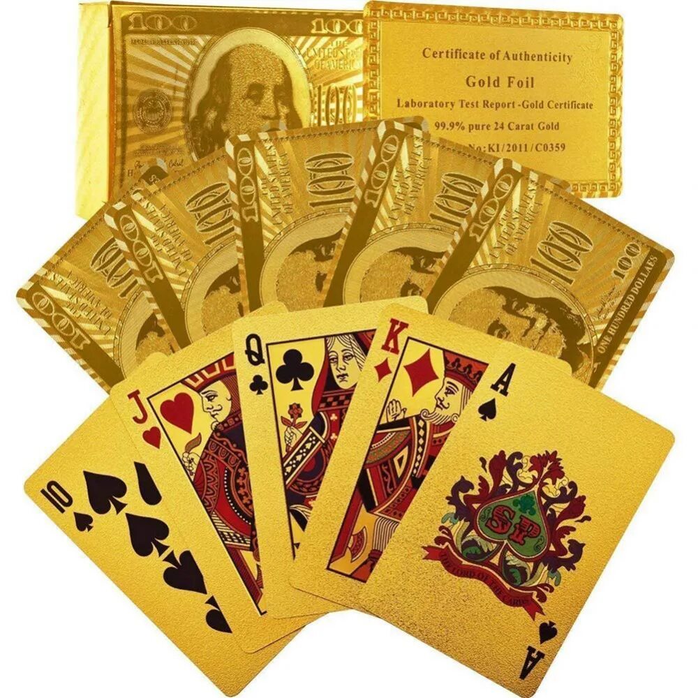 Карты игральные золотые 100 долларов. Карты "playing Cards" 54 шт. Карты игральные пластиковые золотые. Карты игральные золотые пластиковые 100 долларов 54шт.