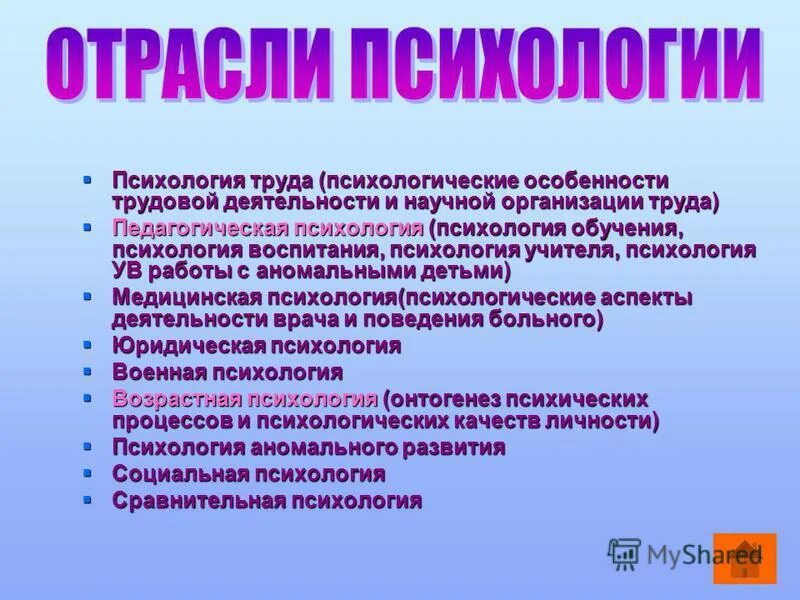 психология труда отрасли