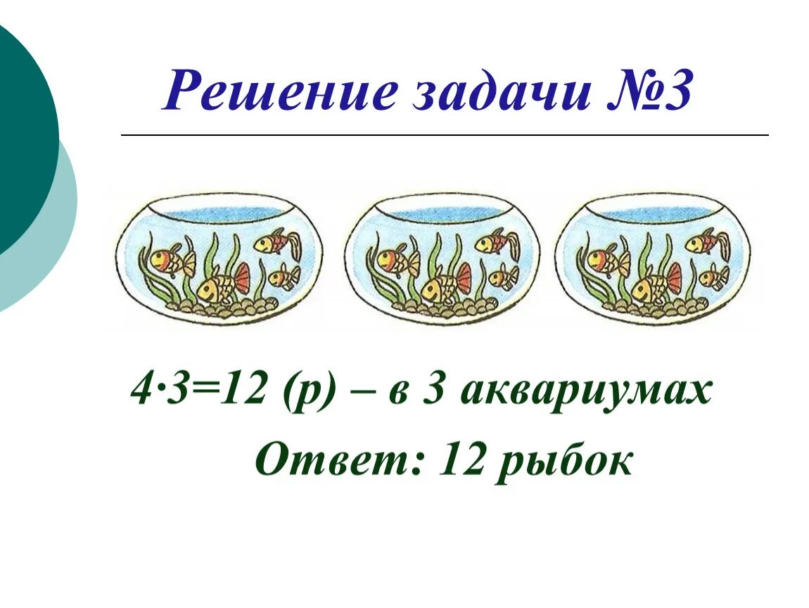 В 7 аквариумах было поровну рыбок. В 4 аквариумах по 3 рыбки запись задачи. Реши задачу выполнив рисунок 18 рыбок посадили в 3. Задача про рыбок в двух аквариумах 3 класс. Реши задачу в школьном уголке природы 3 аквариума.