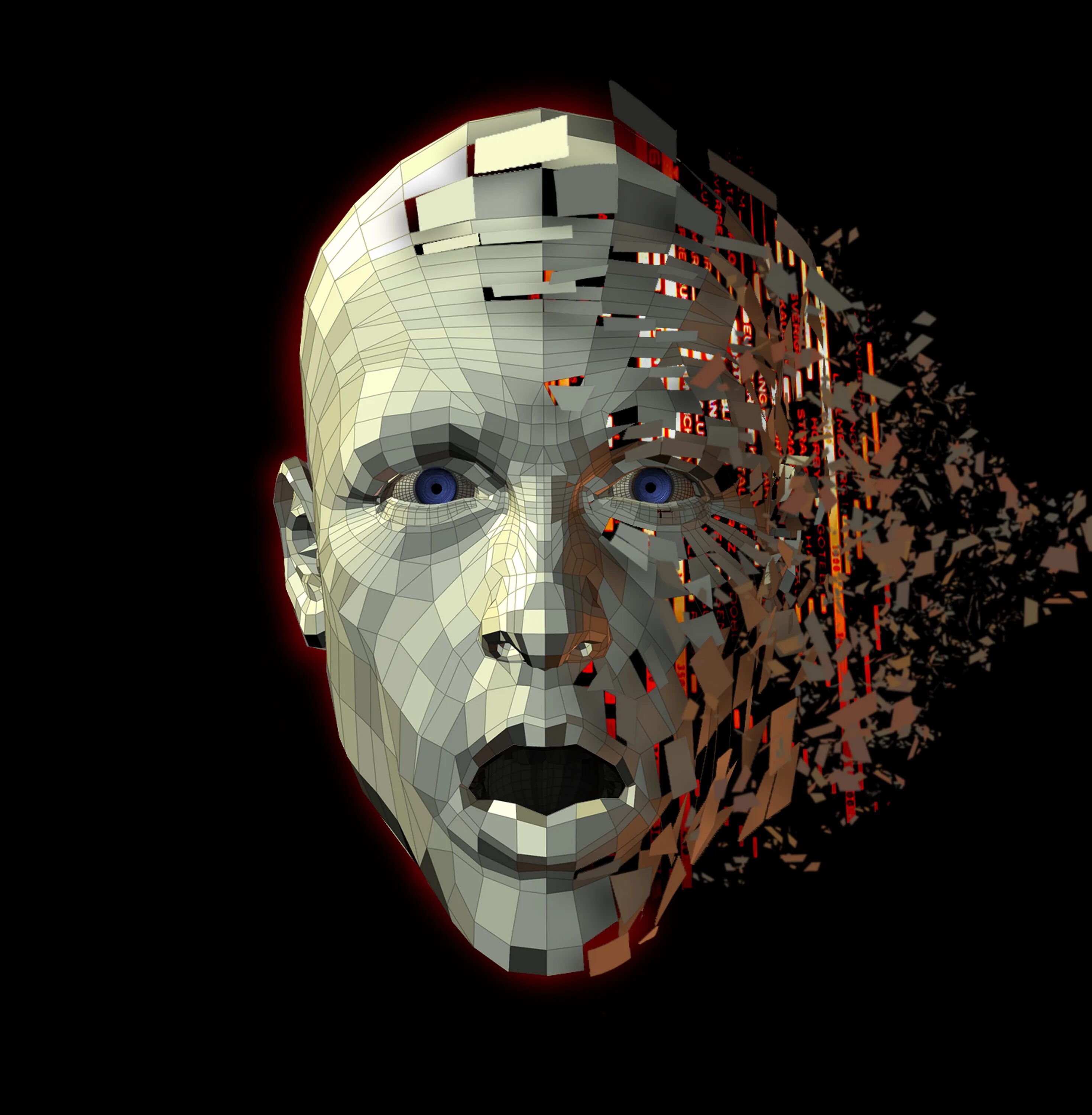 Абстракция человеческая голова. Лицо компьютерная Графика. Лицо абстракция. Абстрактный человек. Три фейс
