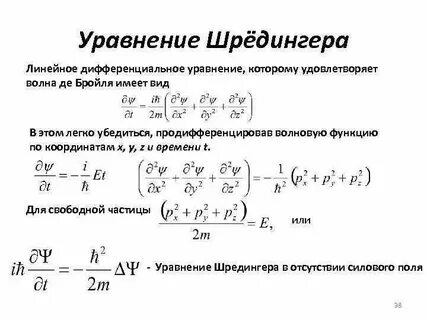 Уравнение шредингера