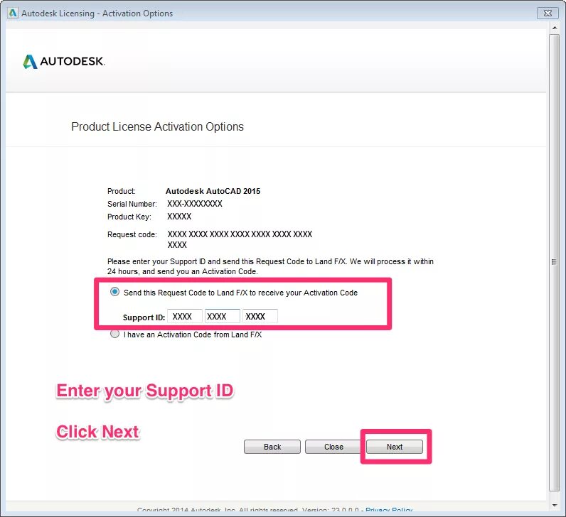 Autocad product key