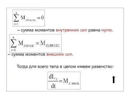 Сумма внутренних сил