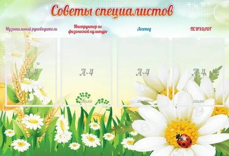 Рекомендации специалистов в детском саду