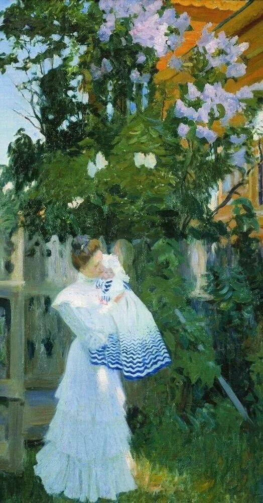 Кустодиев "на террассе". Борис михайлович кустодиев сирень. Борис михайлович кустодиев сирень. 1906. Борис кустодиев картина сирень.