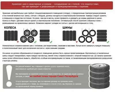 Срок хранения шин на складе
