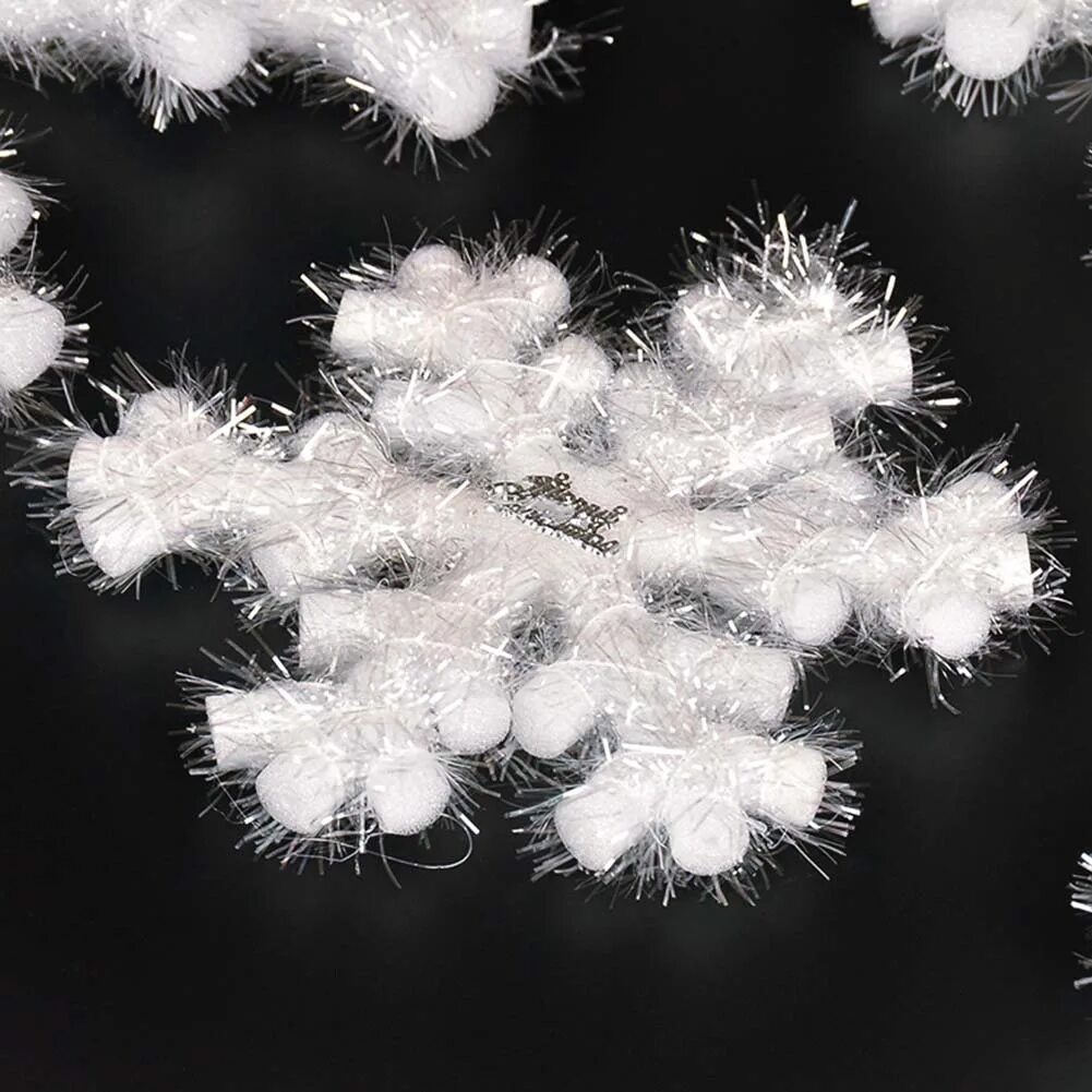 больмонд белая -пушистая снежинка белая. фигурка снежинки пушистая. пушистые снежинки. 5см. снежинки из полипропилена.