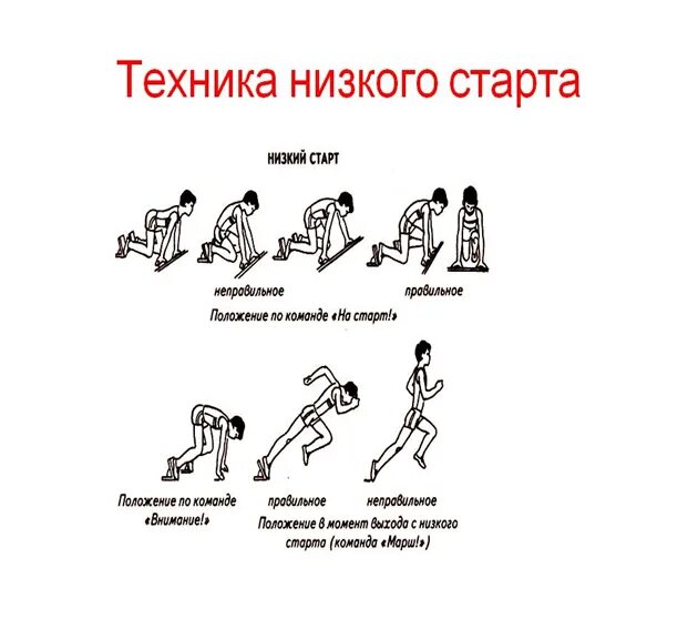 Бег 60 метров техника бега. Техника выполнения бег 60 метров с низкого старта. Бег на короткие дистанции 30 метров техника выполнения. Техника высокого старта. Низкий старт и стартовый разгон.