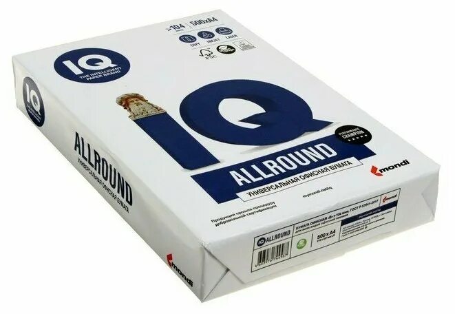 Бумага iq allround. Бумага а3 500 л белая "iq" allround, 80г/м2, марка в /5 /063430. Бумага iq mondi офисная allround. Бумага iq allround а4 характеристики. Iq allround.