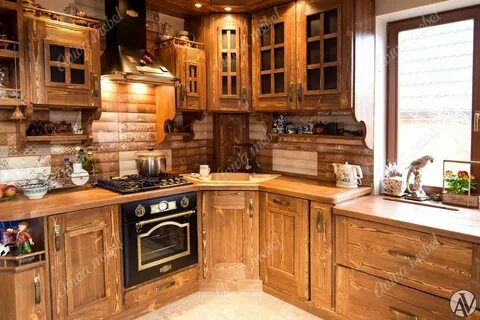 Красивые кухни из дерева