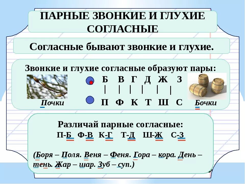 Звонкие согласные слова примеры слов. Таблицы парные звонкие и глухие согласные 2 класс. Парные звонкие согласные и парные глухие согласные. Правило парные звонкие и глухие согласные 1 класс. Буквы обозначающие звонкие согласные звуки 2.