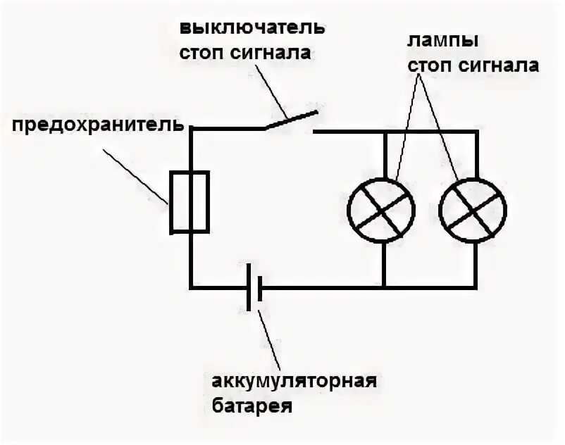 Схема работы стоп сигналов