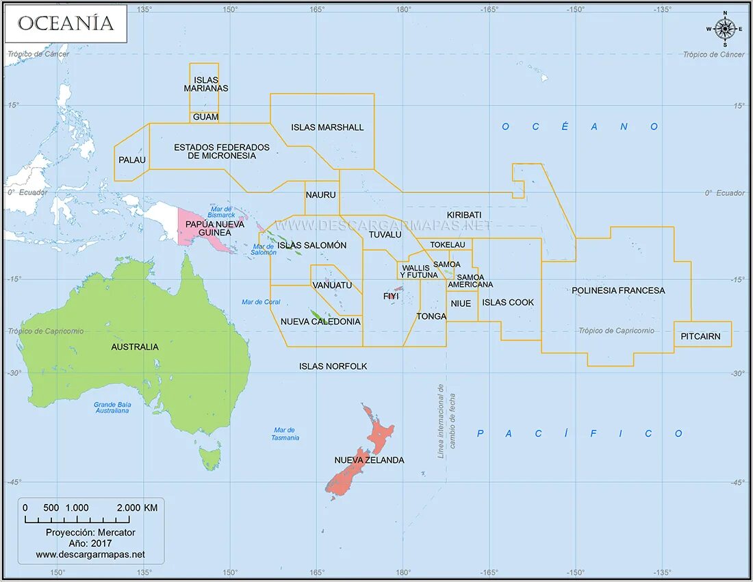 Политическая карта Океании. Колонии в Океании карта. Океания политическая карта страны со столицами. Политическая карта Австралии и Океании.