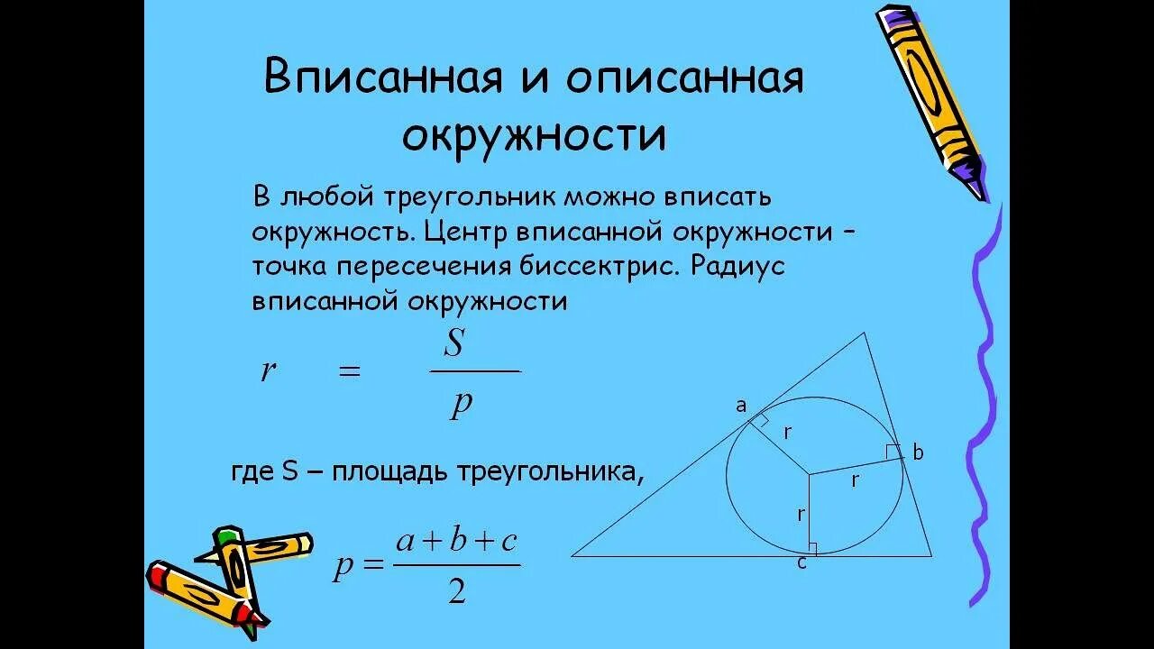 Вписанная и описанная окружность 7 класс. Вписанная и описанная окружность. Вписвнная и о писсанная окружность. Вписаннаяч и описаанная окр. Вптсанная и описвнная окружночть.