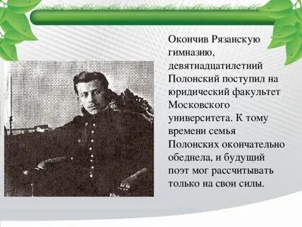 Биография полонского