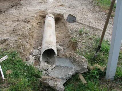 Трубы через дорогу