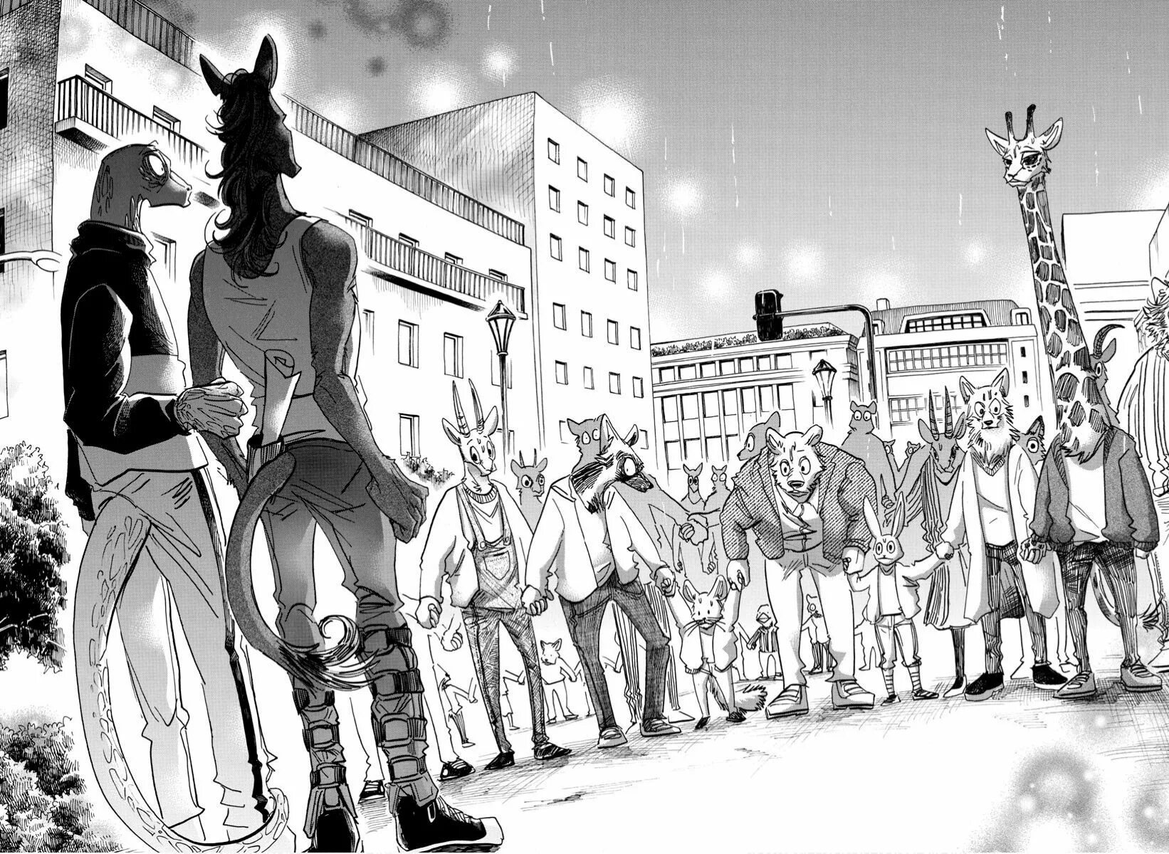 Жизнь в массовке манга. Beastars Manga Луис. Beastars Риз. Beastars Манга. Хару бистарс Манга.