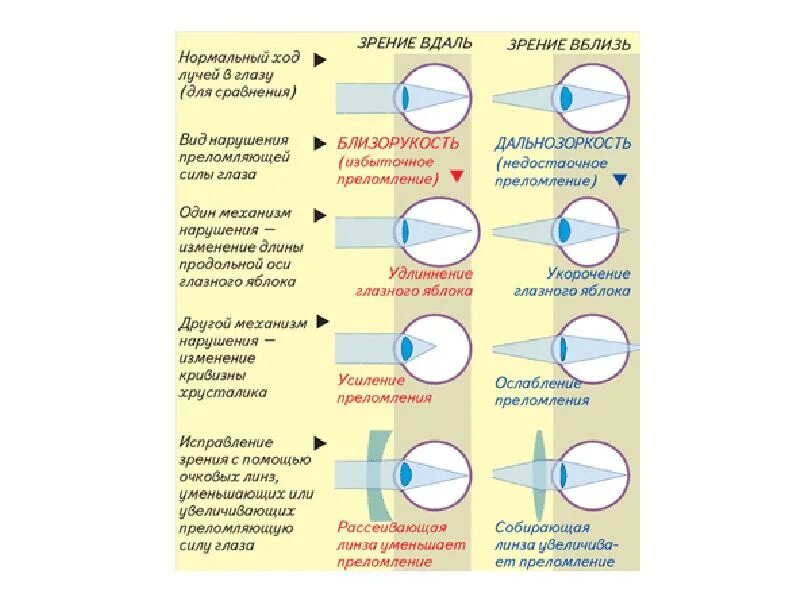 Механизм работы зрительного анализатора гигиена зрения. Нарушение зрительного анализатора. Патологии зрительного анализатора таблица. Преломление лучей в глазу. Преломление лучей в глазном яблоке.