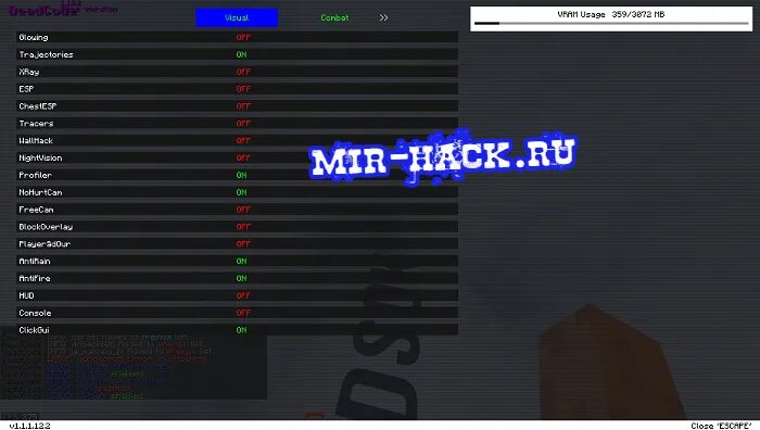 Deadcode чит. Чит на майнкрафт 1 8 9 автокликер. меню deadcode client. пароль для deadcode.