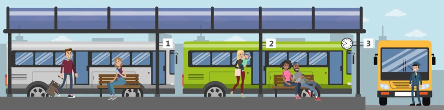 To the bus station