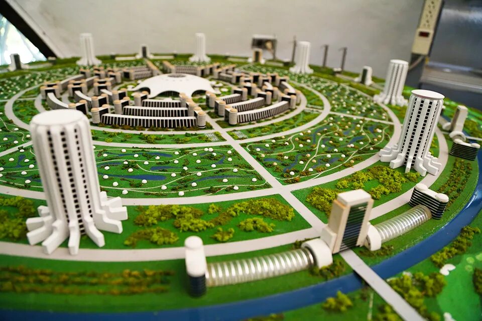 Как называется макет города. Проекты городов будущего Жака Фреско. Города Жака Фреско модель.