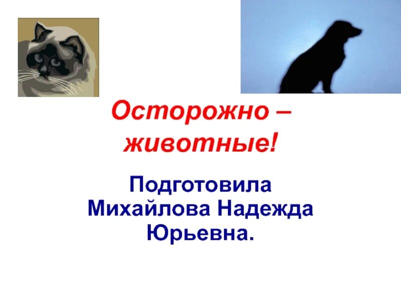 Животные и наша безопасность 3 класс проект Презентация к уроку окружающего мира "Природа и наша безопасность". 3 класс
